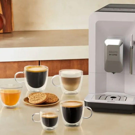 Krups My Coffee Automatic Espresso Machine 1690W 15bar Pressure with Grinder Grey EA201BE0