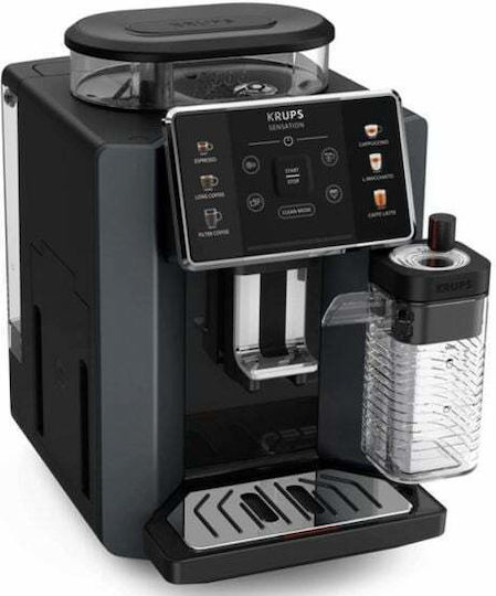 Krups Sensation Автоматична Еспресо Кафемашина 1450W Налягане 15bar с Мелачка за Кафе EA912B10