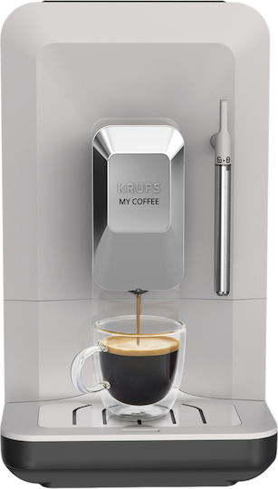Krups My Coffee Automatic Espresso Machine 1690W 15bar Pressure with Grinder Grey EA201BE0