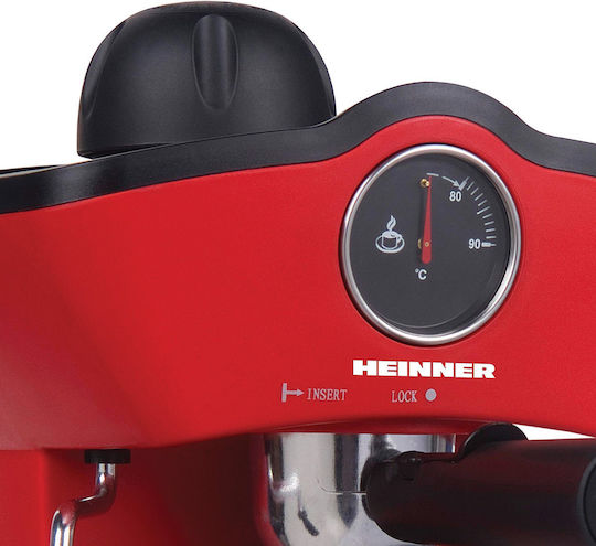 Heinner Charm Automatic Espresso Machine 800W Pressure 5bar Red