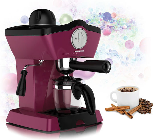 Heinner Charm Automatic Espresso Machine 800W Pressure 5bar Purple