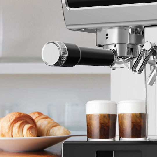 Rohnson Automatic Espresso Machine 1350W Pressure 20bar for Cappuccino Brown R-98080