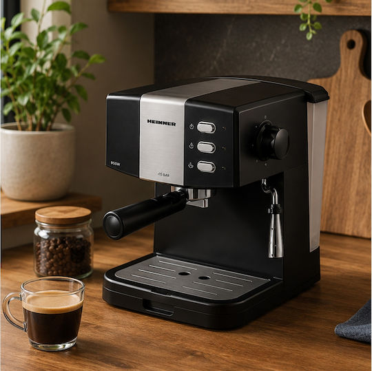 Heinner Μηχανή Espresso 850W Πίεσης 15bar Μαύρη HEM-850BKSL
