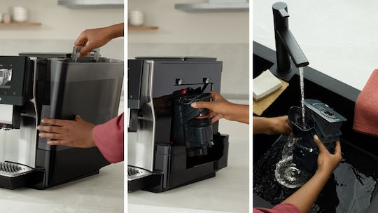 Bosch Automat de Espresso Presiune 19bar cu Wi-Fi Neagră TQE80703