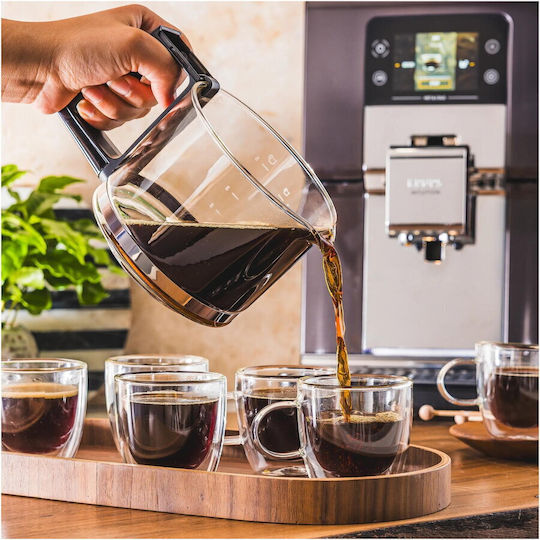 Krups Experience Automat Espressoare 1550W Presiune 15bar pentru Cappuccino cu Râșniță Gri 1386990