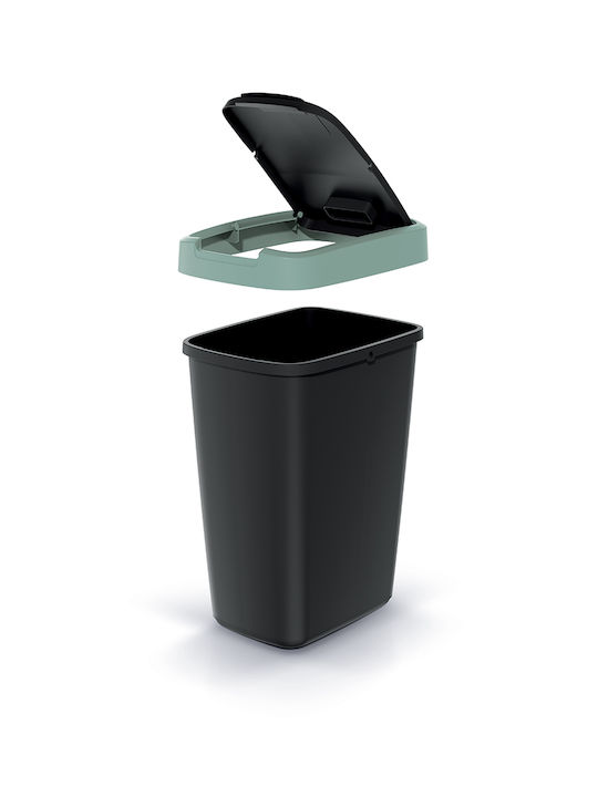 Iliadis Compacta Q Waste Bin Waste Plastic Green 12lt 1pcs