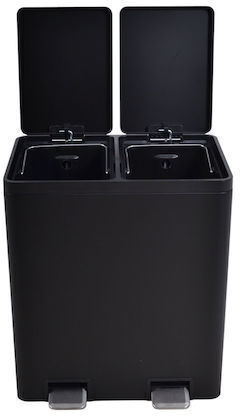 Ankor Recycling Waste Bin Made of Stainless Steel with Sensor Black 20lt