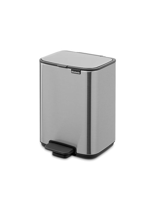 Brabantia Waste Bin Waste made of Stainless Steel with Pedal Gray 4lt 1pcs