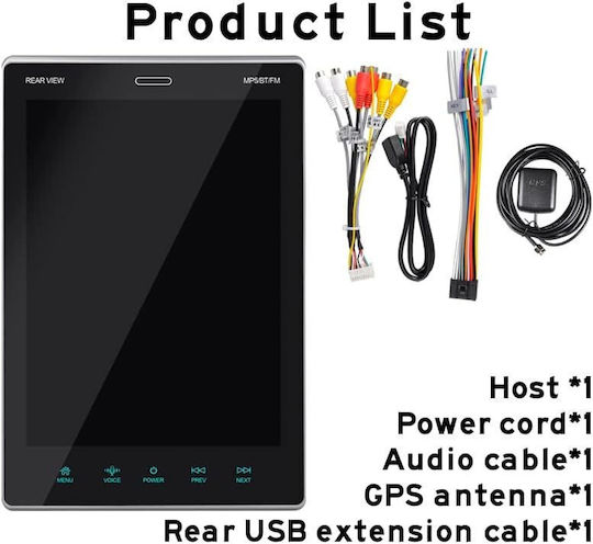 Ηχοσύστημα Αυτοκινήτου 2 DIN (Bluetooth/USB/WiFi/GPS/Apple-Carplay/Android-Auto) με Οθόνη Αφής 9.5"
