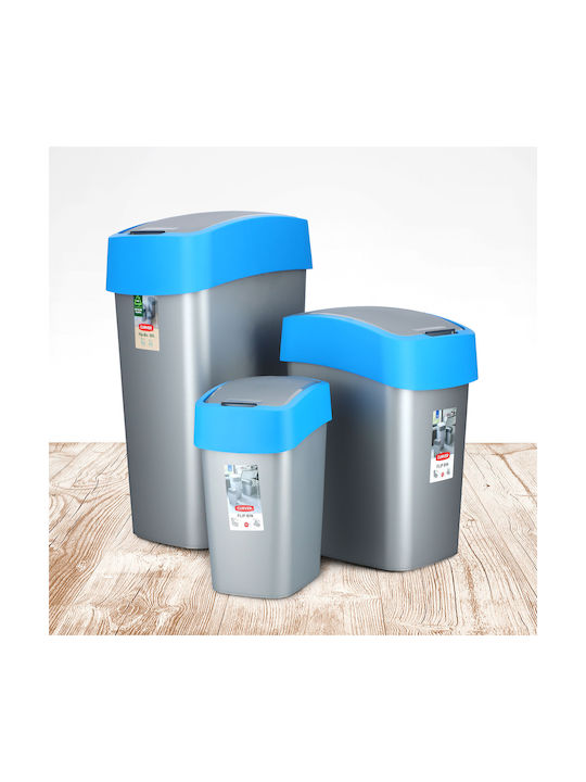 Curver Flip Bin Coș de Gunoi Plastic Albastru 25lt 1buc