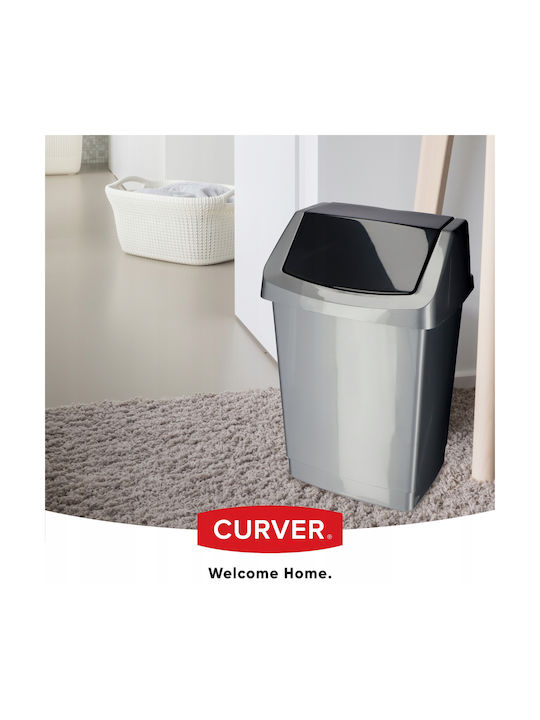 Curver Coș de Gunoi Metal Gri 25lt 1buc