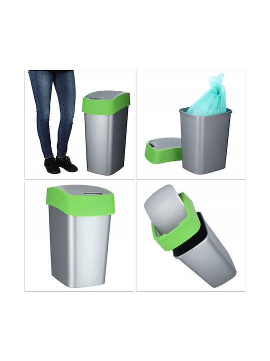 Curver Pacific Flip Coș de Gunoi Plastic Verde 50lt 1buc