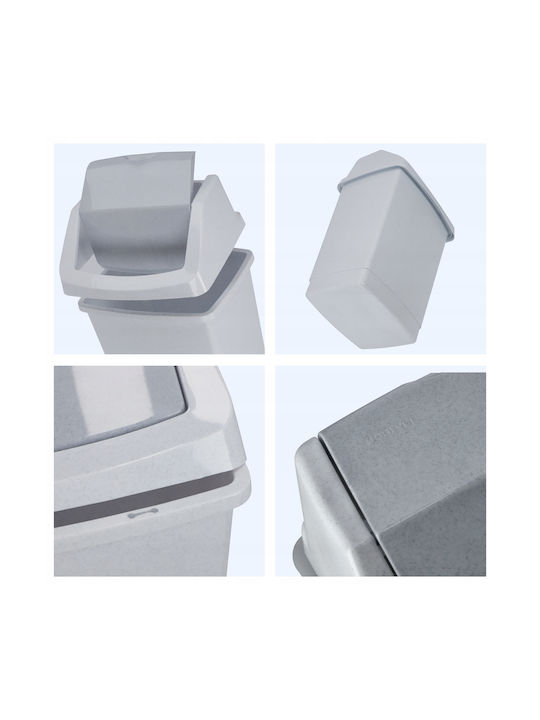 Curver Coș de Gunoi Plastic Gri 50lt 1buc