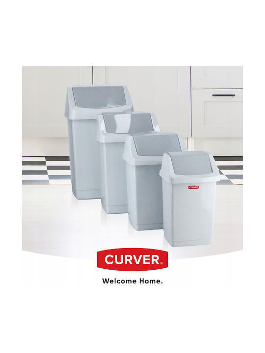 Curver Coș de Gunoi Plastic Gri 50lt 1buc