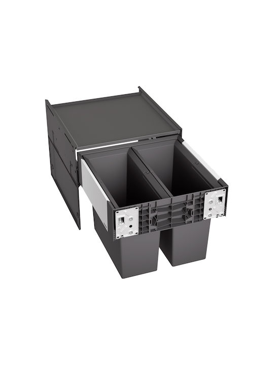 Blanco Select II 45/2 Waste Bin Recycling Plastic for Cabinet Black 32lt 1pcs