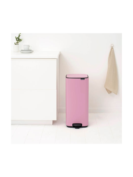 Brabantia Bo Pedal Kunststoff Mülleimer mit Pedal Rosa 30lt