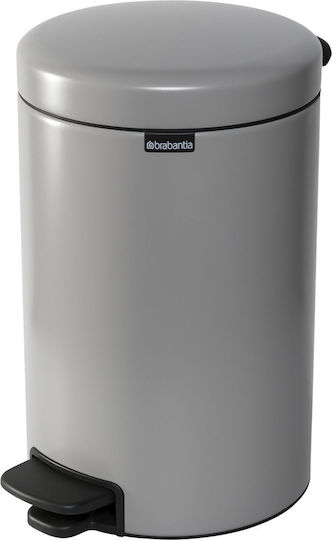 Brabantia NewIcon Pedal Waste Bin Plastic with Pedal Grey 12lt