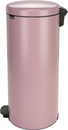 Brabantia Κάδος NewIcon Pedal Απορριμμάτων Πλαστικός με Πεντάλ Ροζ 30lt