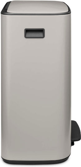 Brabantia Bo Pedal Κάδος Απορριμμάτων Πλαστικός με Πεντάλ Γκρι 60lt Brabantia Bo Pedal Κάδος Απορριμμάτων Πλαστικός με Πεντάλ Γκρι 60lt