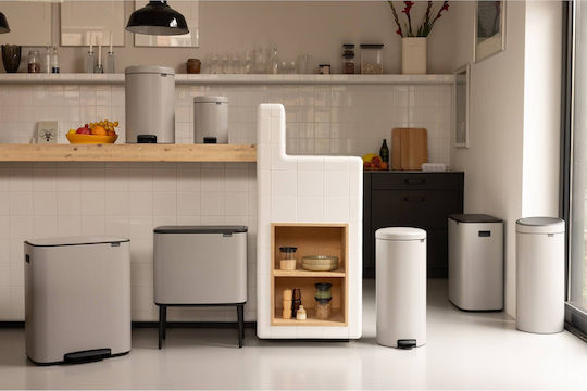 Brabantia Coș De Gunoi Bo Pedal Din Plastic Cu Pedală Gri 60l