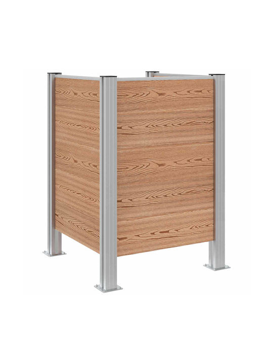 vidaXL Metallic Brown Waste Bin 120l