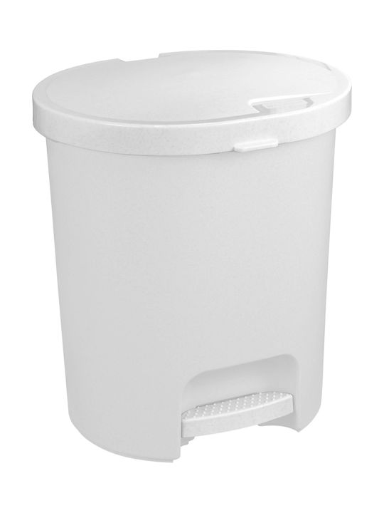 Curver Plastic Waste Bin with Pedal White 25L