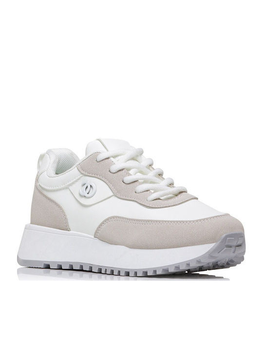 Women's Flatforms Sneakers White Grey