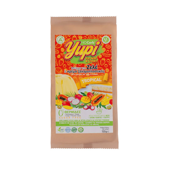 NoCarb Bio-Produkt Mischung für Zele Yupi Zuckerfrei mit Geschmack Banane für Gelee & Cremefüllung Glutenfrei 100gr