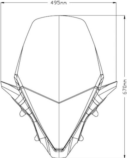 Puig Motorcycle Windshield Honda PCX 125 21-23 V-tech Line Touring Clear