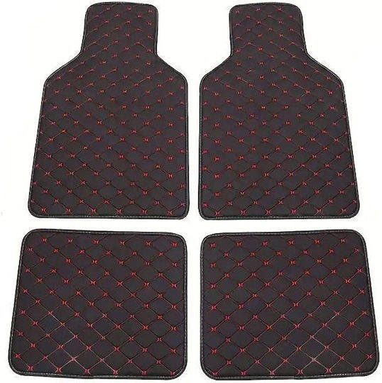 Set Front and Back Car Mats 4 Pieces Black