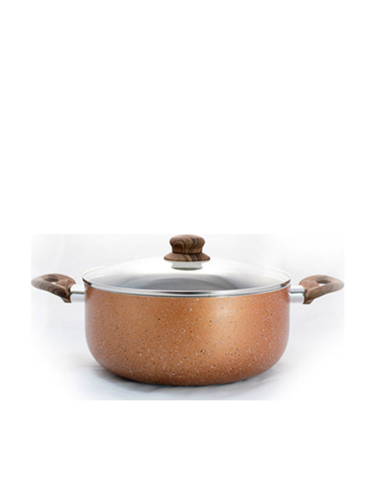 Chios Hellas Woodstone Deep Pot made of Aluminum 26cm