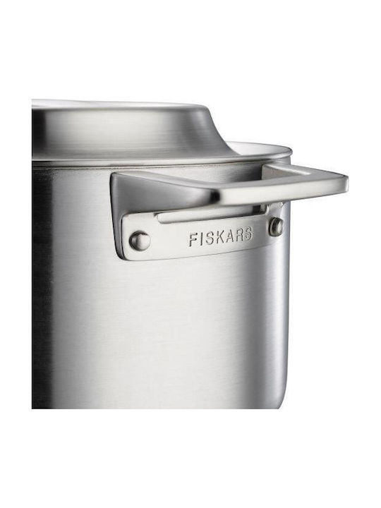 Fiskars Βαθιά Ανοξείδωτη Κατσαρόλα 5lt / 13cm