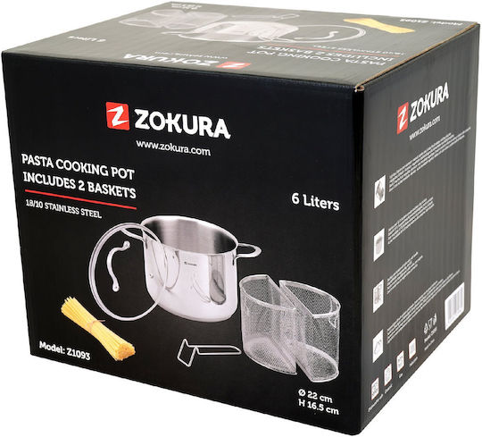 Zokura Ανοξείδωτη Κατσαρόλα Μαρμίτα 6lt / 22cm