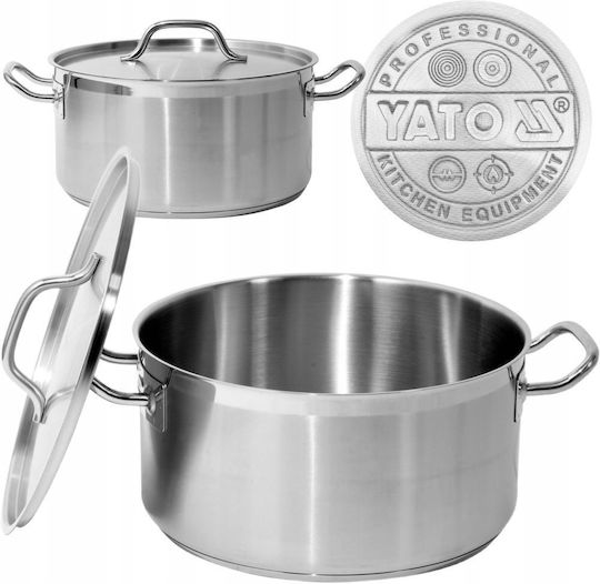 Yato Gastro Oală Adâncă Din Oțel Inoxidabil 12.9lt 32cm