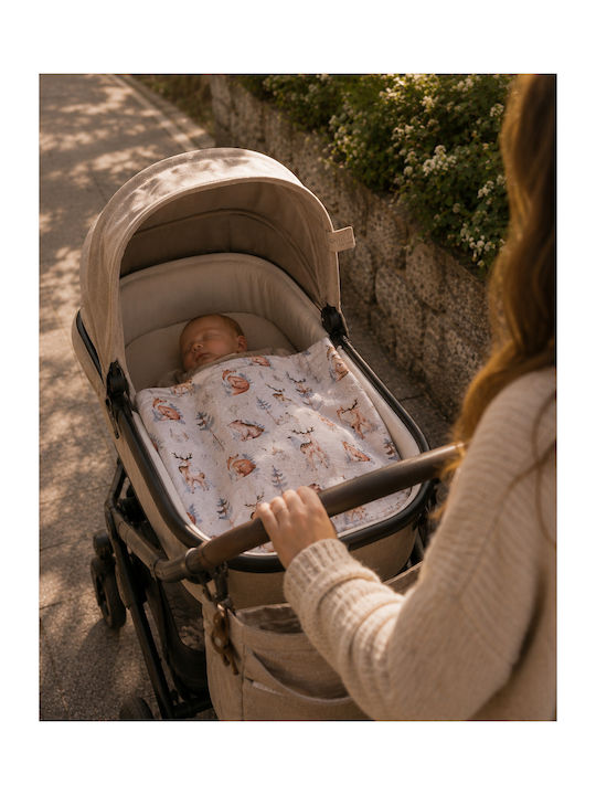 Grandes Suenos Blanket Nursery Swaddling Blankets Cotton Brown 75x100cm