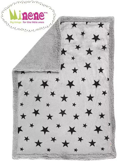 Minene Decke Wickeltücher für Kinderzimmer Luxurious Vlies Gray 75x100cm