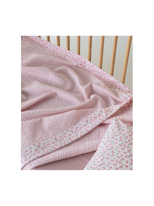 Kentia Cot Cotton White Cot Blanket 100x140cm