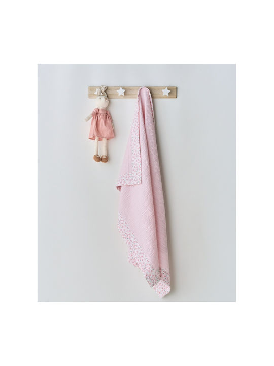 Kentia Cot Cotton White Cot Blanket 100x140cm
