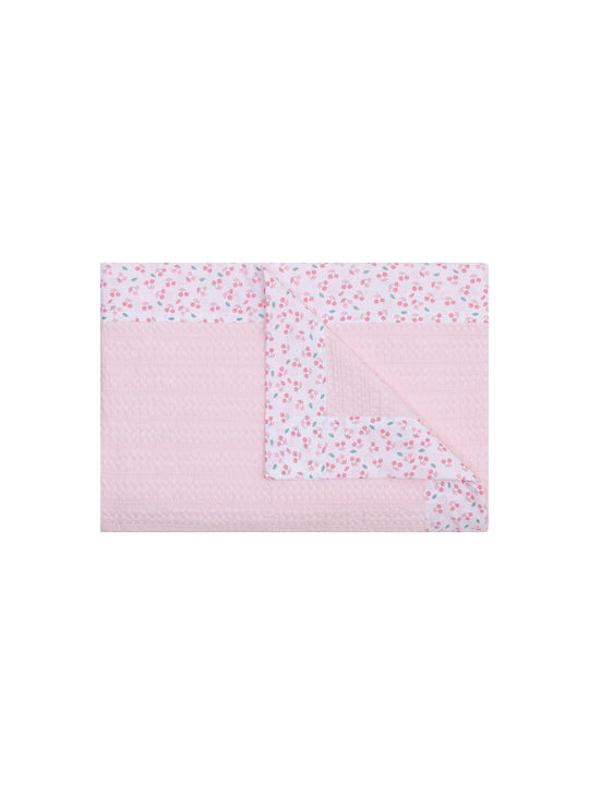 Kentia Cot Cotton White Cot Blanket 100x140cm