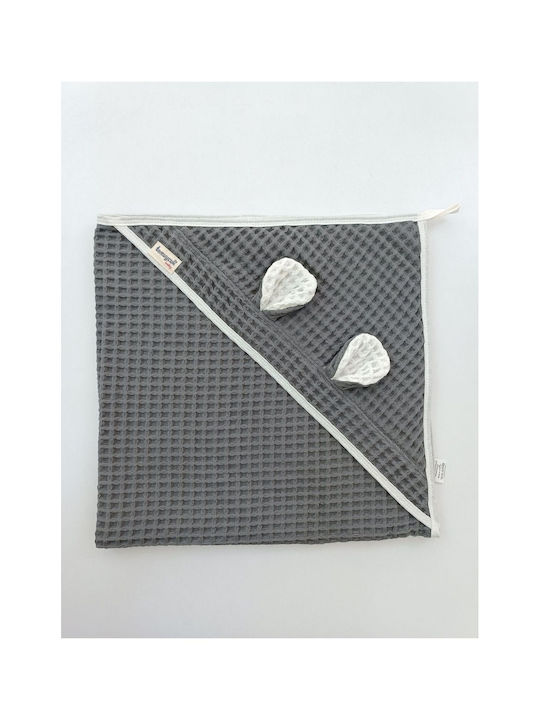 SteweHome Baby Blanket Nursery Swaddling Waffle Gray 100x90cm