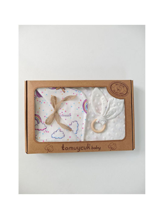 SteweHome Baby Blanket Nursery Swaddling Cotton Ecru 100x85cm