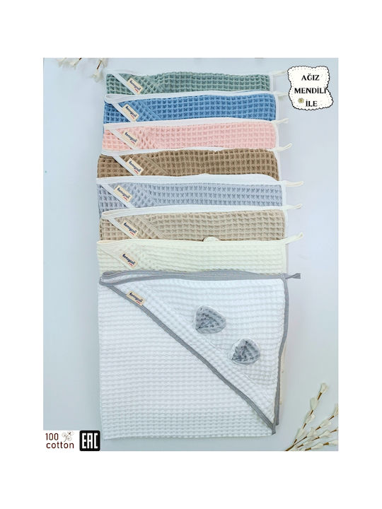 SteweHome Baby Blanket Nursery Swaddling Waffle White 100x90cm