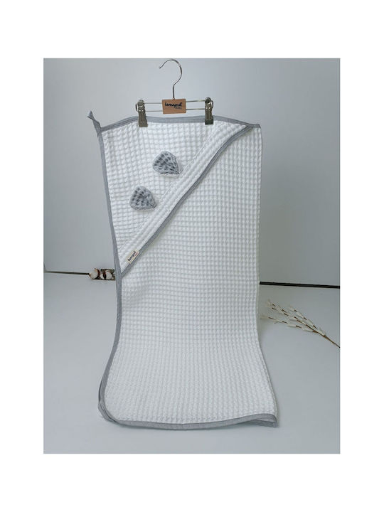 SteweHome Baby Blanket Nursery Swaddling Waffle White 100x90cm