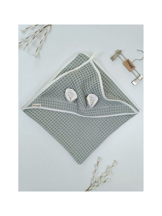 SteweHome Baby Blanket Nursery Swaddling Cotton Green 100x100cm