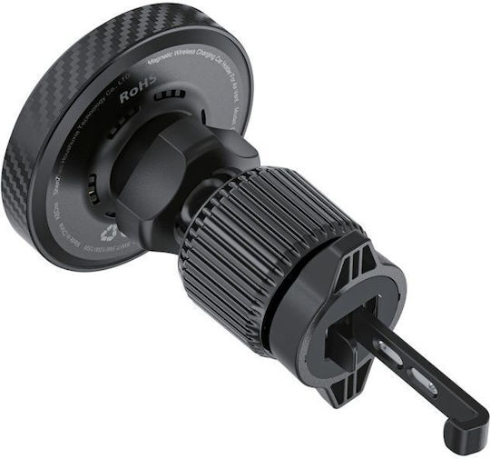 Acefast D33 Suport Auto Încărcare Wireless Qi2 15w Încărcător Magnetic Pentru Grilaj Aer Negru