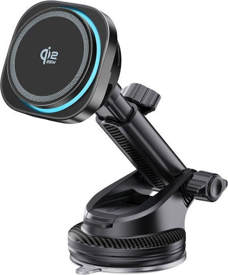 Tech-protect V20 Arcticboost Magnetic Magsafe Dashboard & Vent Car Mount Wireless Charger 25w Qi2.2 Black