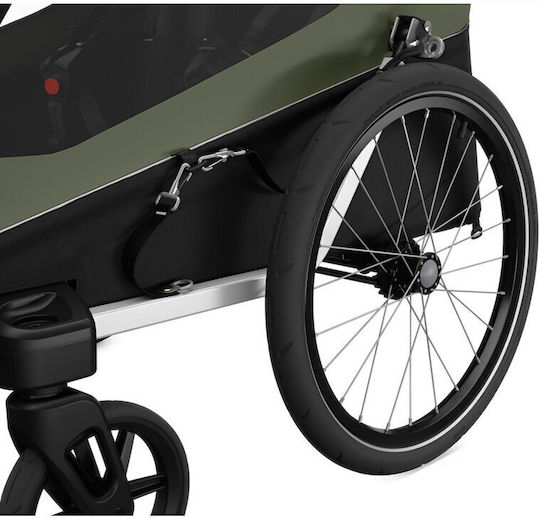 Thule Fahrradanhänger Für Den Transport Von 2 Kindern Thule Courier Dunkelgrün