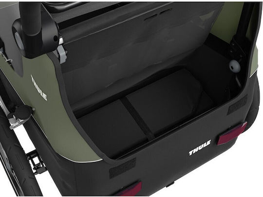 Thule Fahrradanhänger Für Den Transport Von 2 Kindern Thule Courier Dunkelgrün