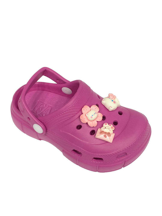 Kids Beach Clogs Fuchsia