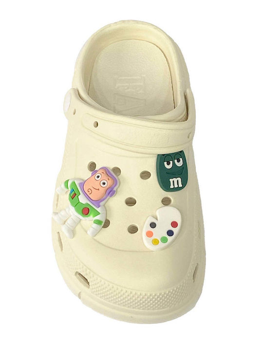 Kids Beach Clogs Beige